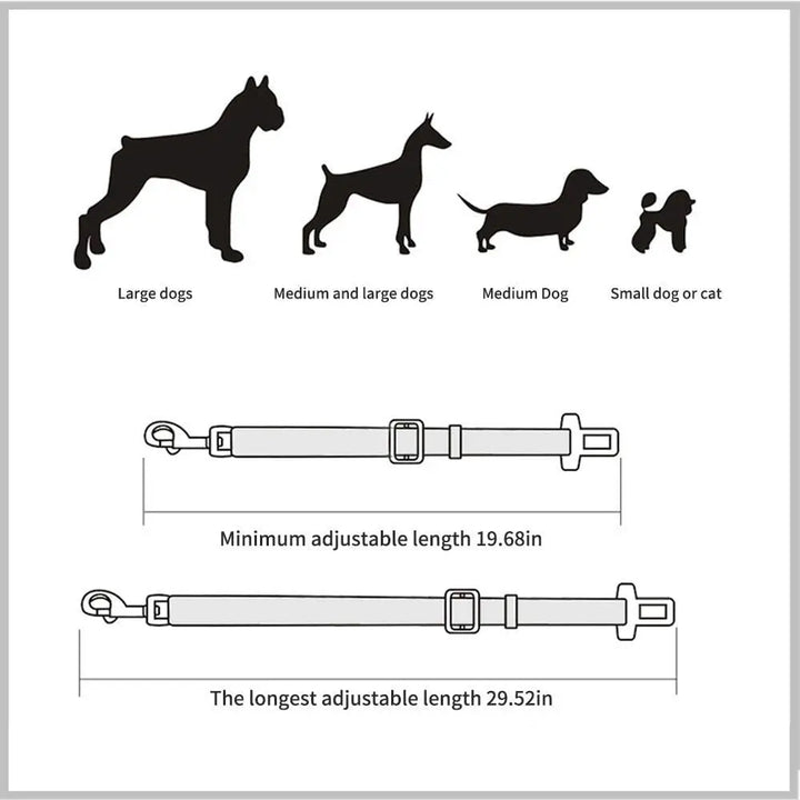 Adjustable Pet Safety Belt for Cars