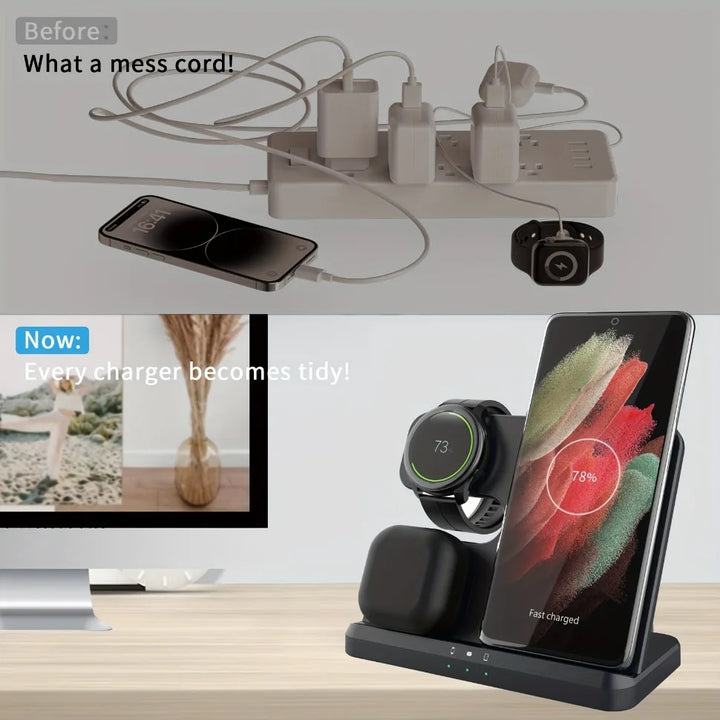 Universal 3-in-1 Wireless Charging Hub